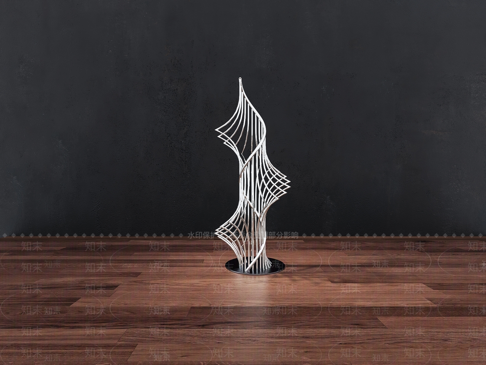 现代铁艺饰品摆件3D模型下载【ID:1100217722】