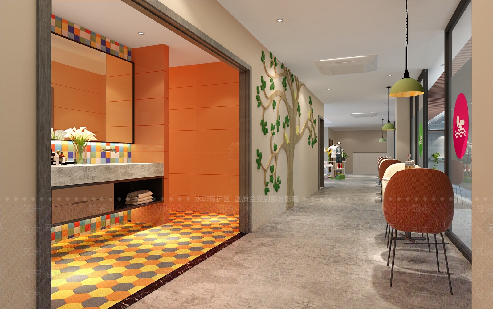 现代儿童游泳馆3D模型下载【ID:1100220835】