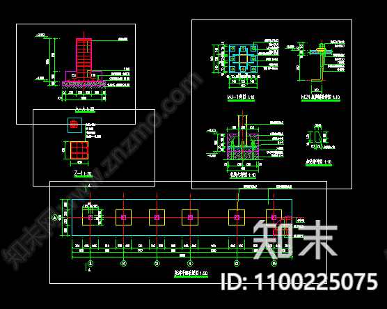 新中式景墙cad施工图下载【ID:1100225075】