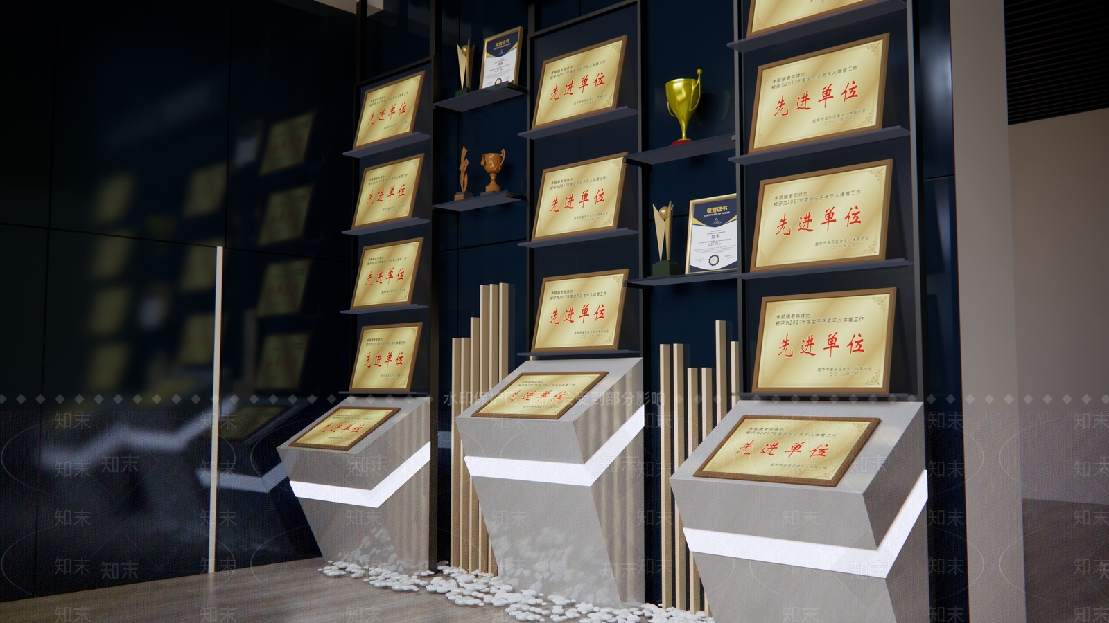 现代商业展厅SU模型下载【ID:1100227145】