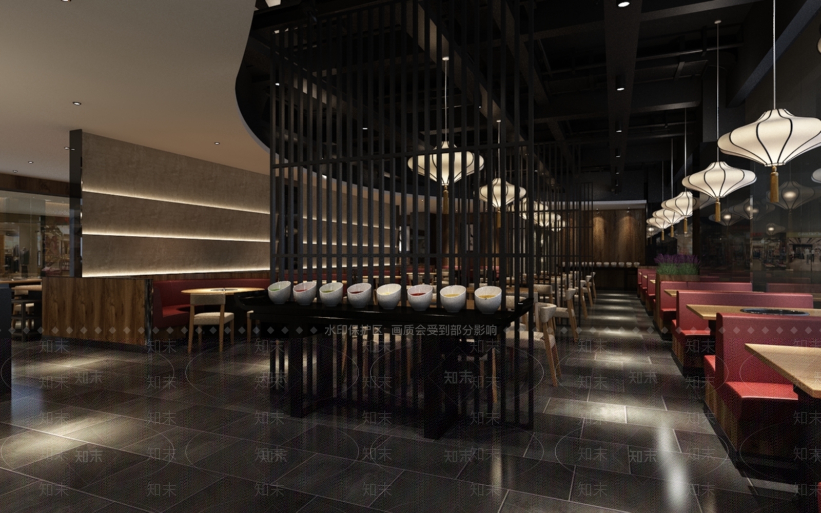 新中式快餐店SU模型下载【ID:1100231543】