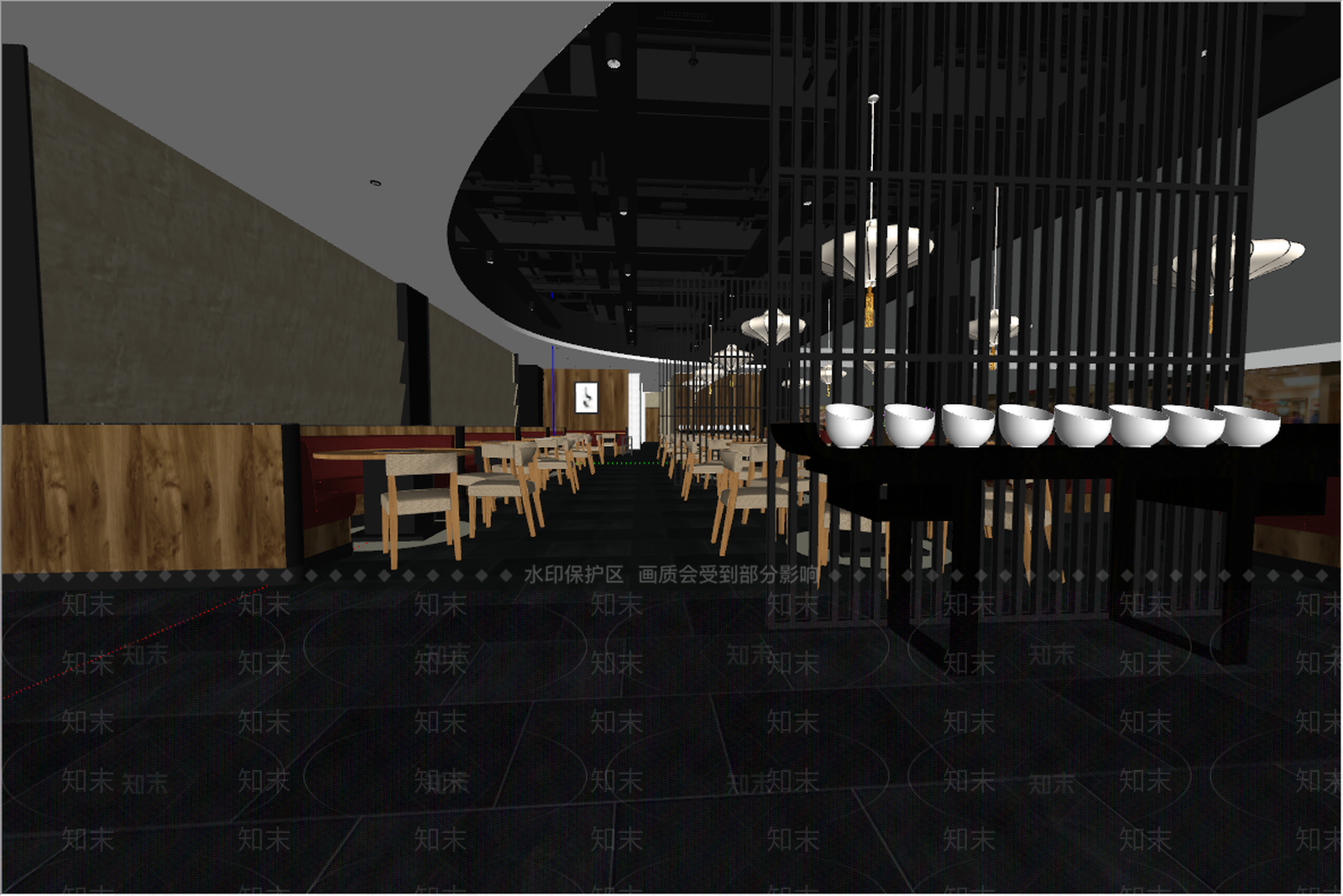 新中式快餐店SU模型下载【ID:1100231543】