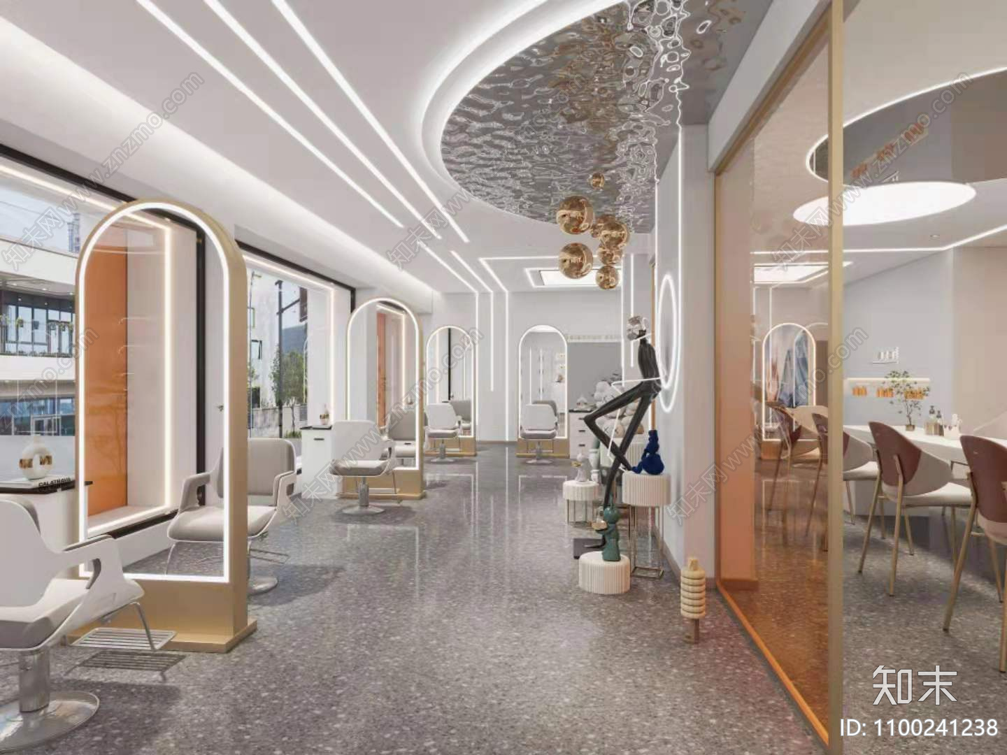 歌兰诺理发店施工图下载【ID:1100241238】