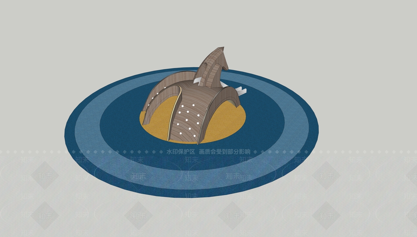 现代儿童滑梯SU模型下载【ID:1100241126】