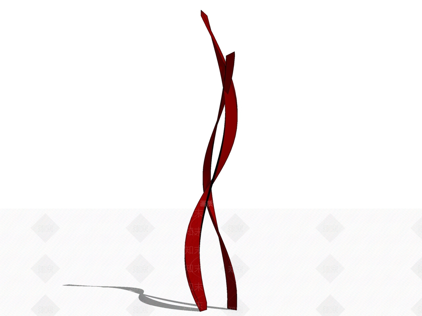 现代创意艺术雕塑SU模型下载【ID:1100244470】