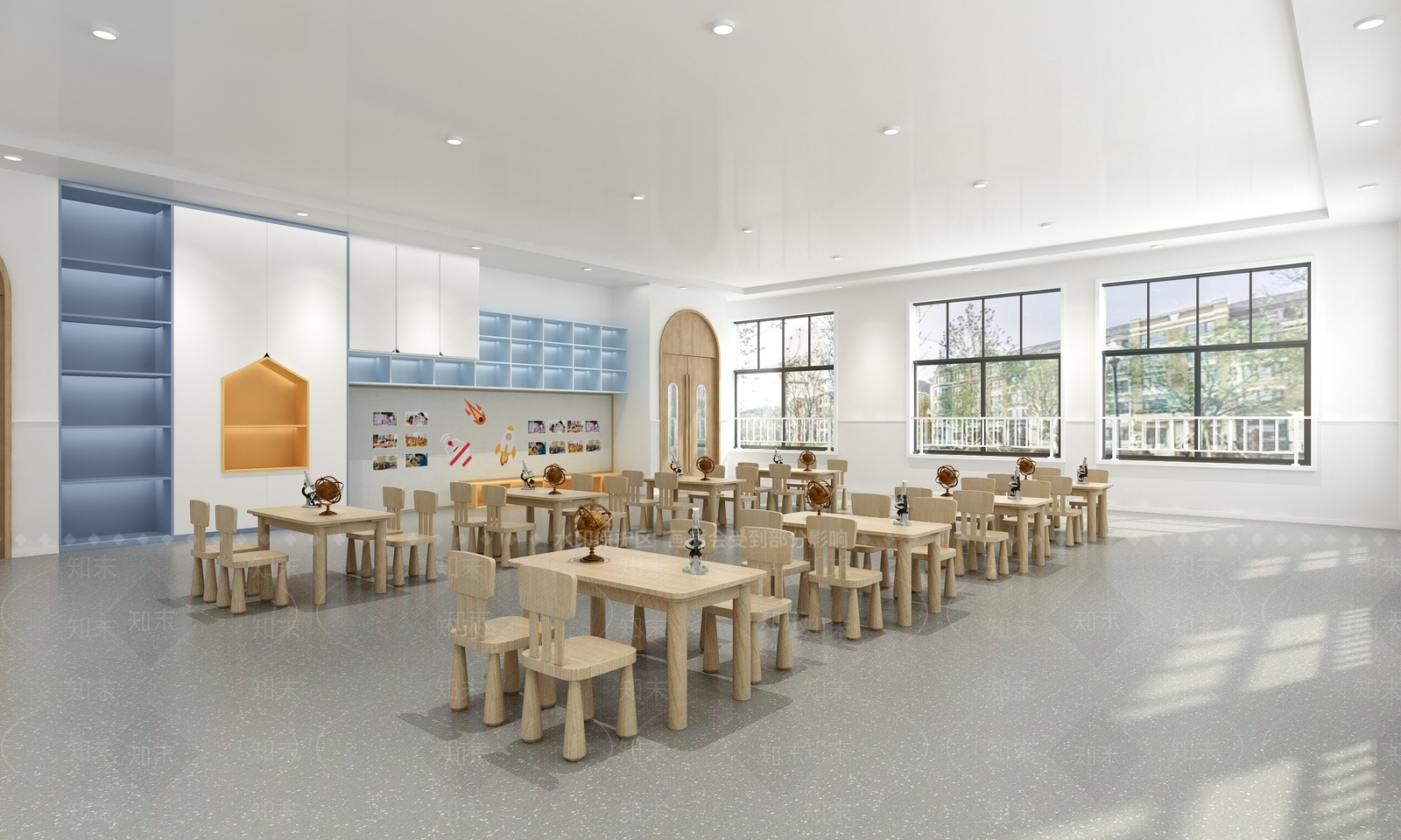 现代科学探索教室3D模型下载【ID:1100246247】