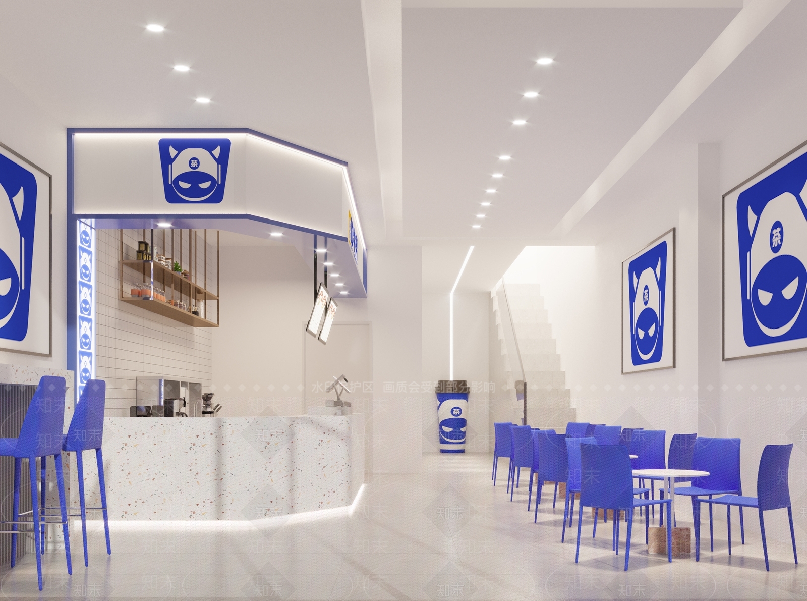 北欧奶茶咖啡店3D模型下载【ID:1100249289】