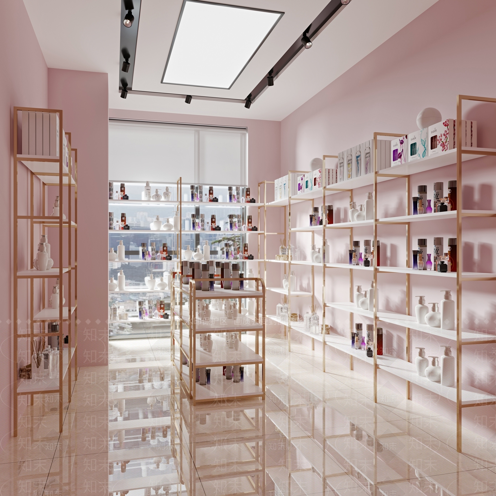 现代化妆品展厅3D模型下载【ID:1100256804】