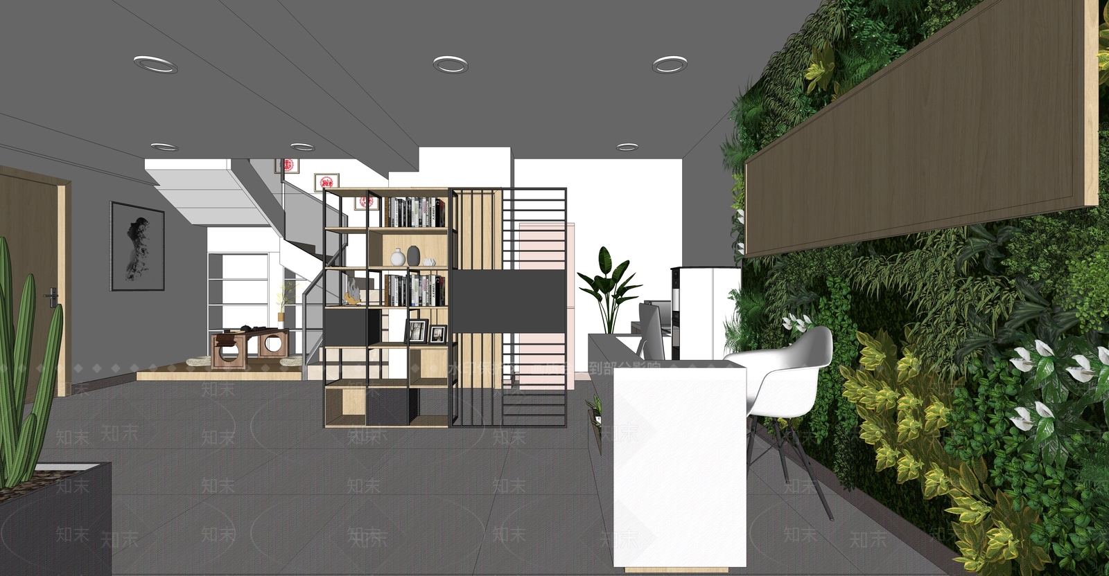 现代办事大厅SU模型下载【ID:1100258159】