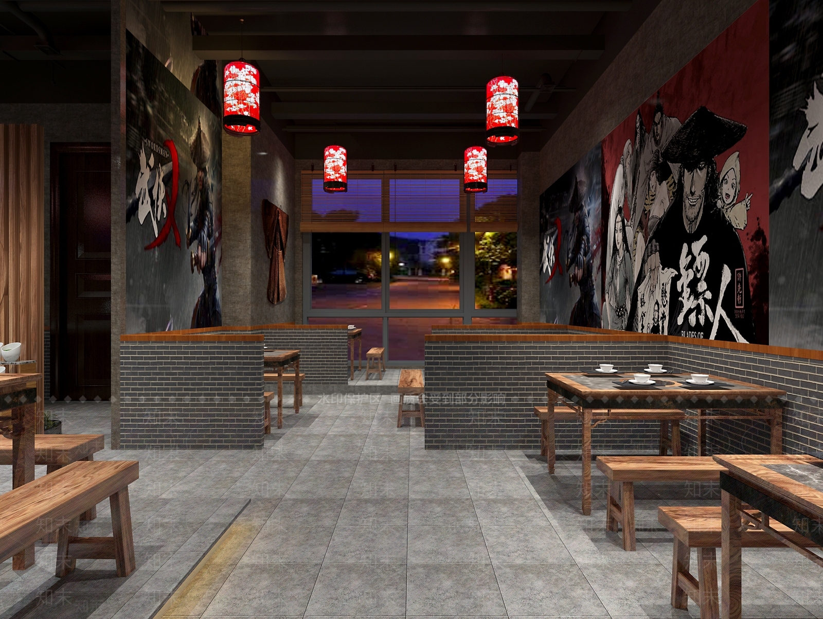 工业风火锅店3D模型下载【ID:1100261133】