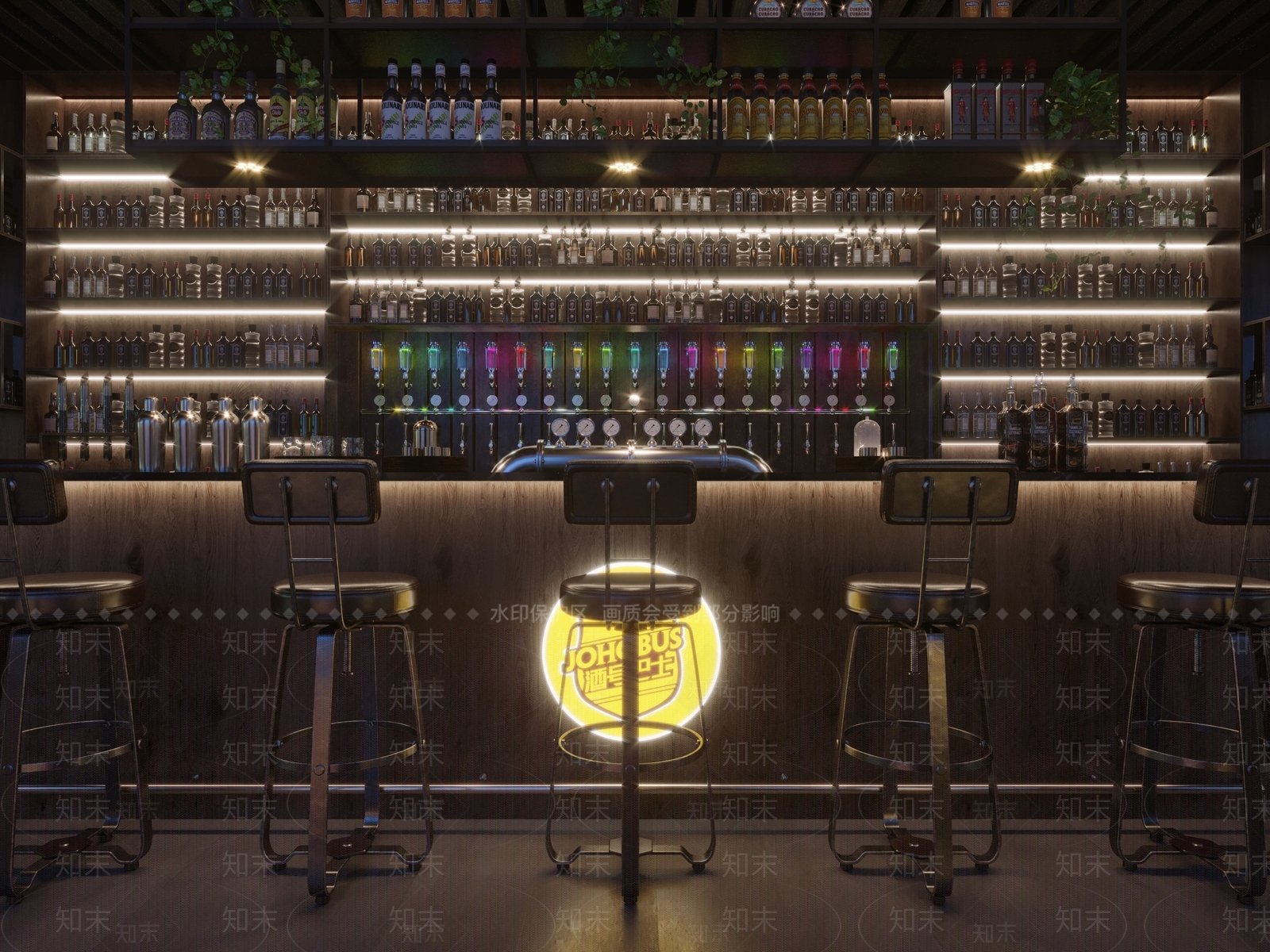现代酒吧3D模型下载【ID:1100282943】