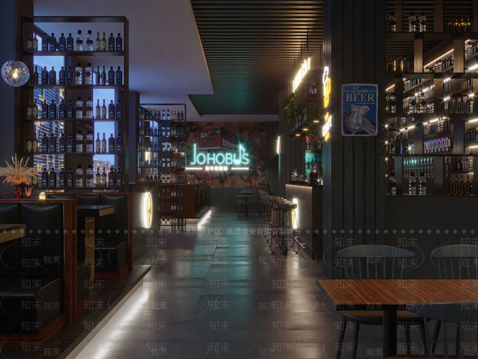 现代酒吧3D模型下载【ID:1100282943】