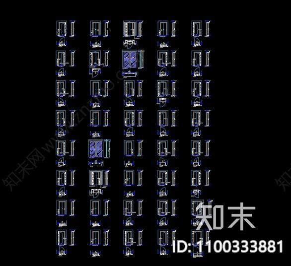 门cad施工图下载【ID:1100333881】