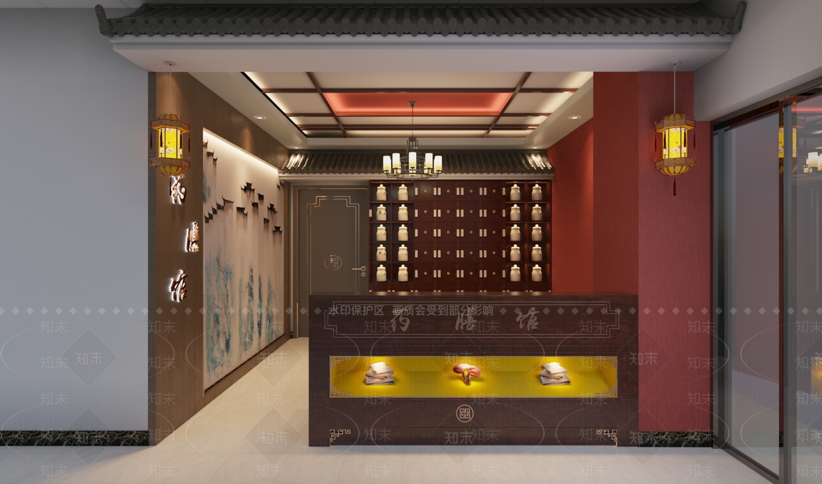 中式中药店3D模型下载【ID:1100338939】