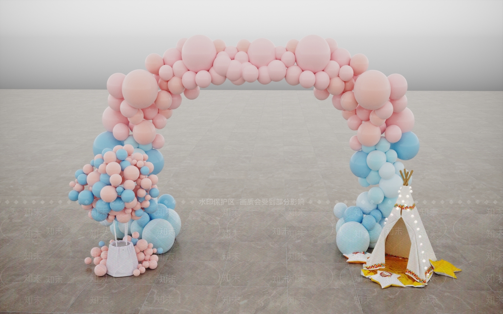 现代美陈3D模型下载【ID:1100357088】