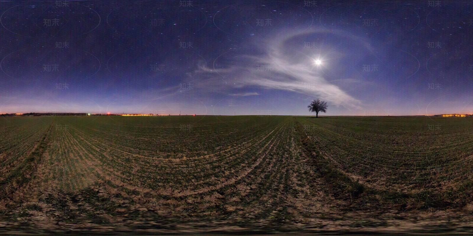 HDR国外原野黄昏全景天空贴图下载【ID:1100374831】