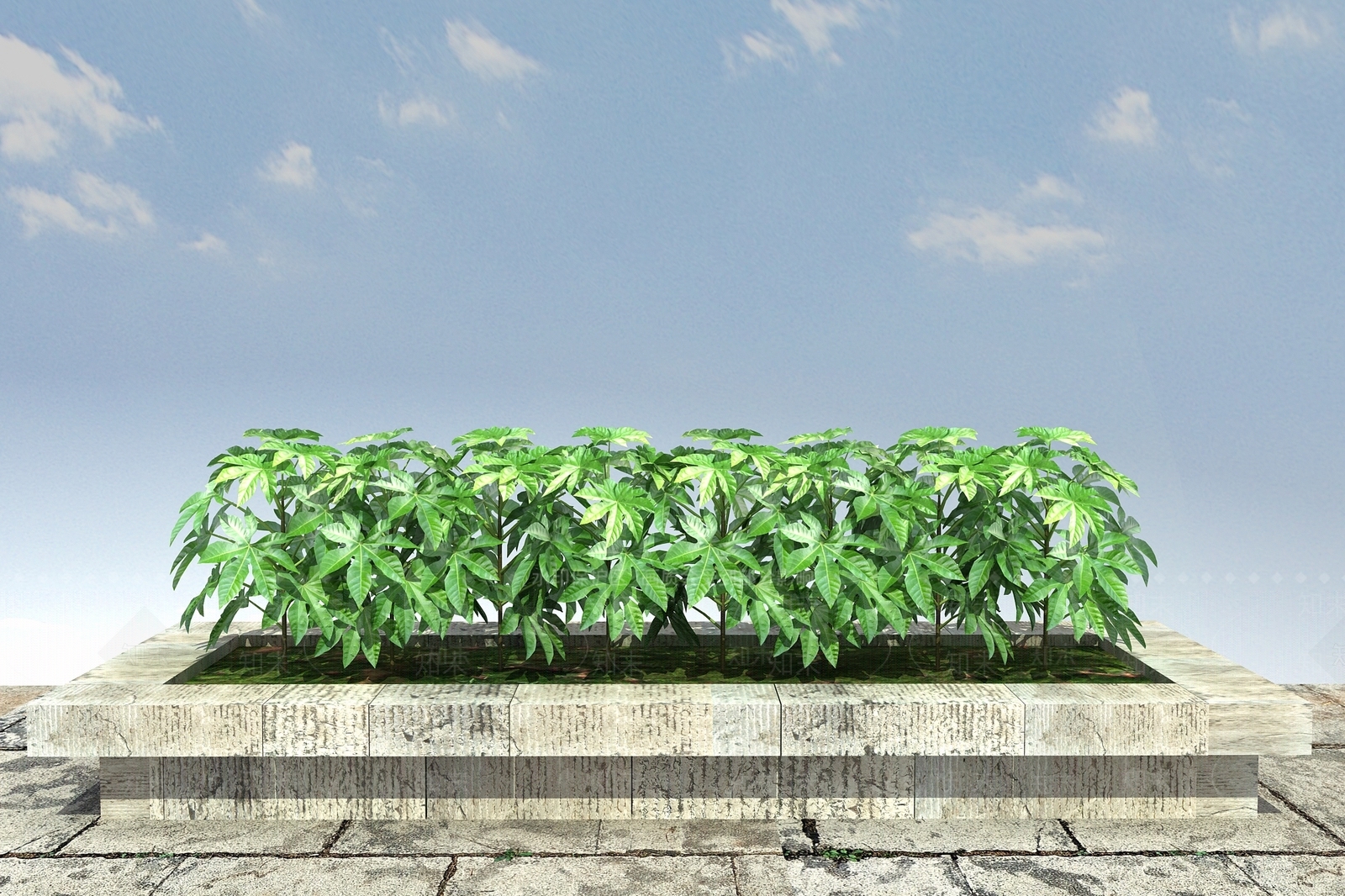 现代花坛3D模型下载【ID:1100378658】