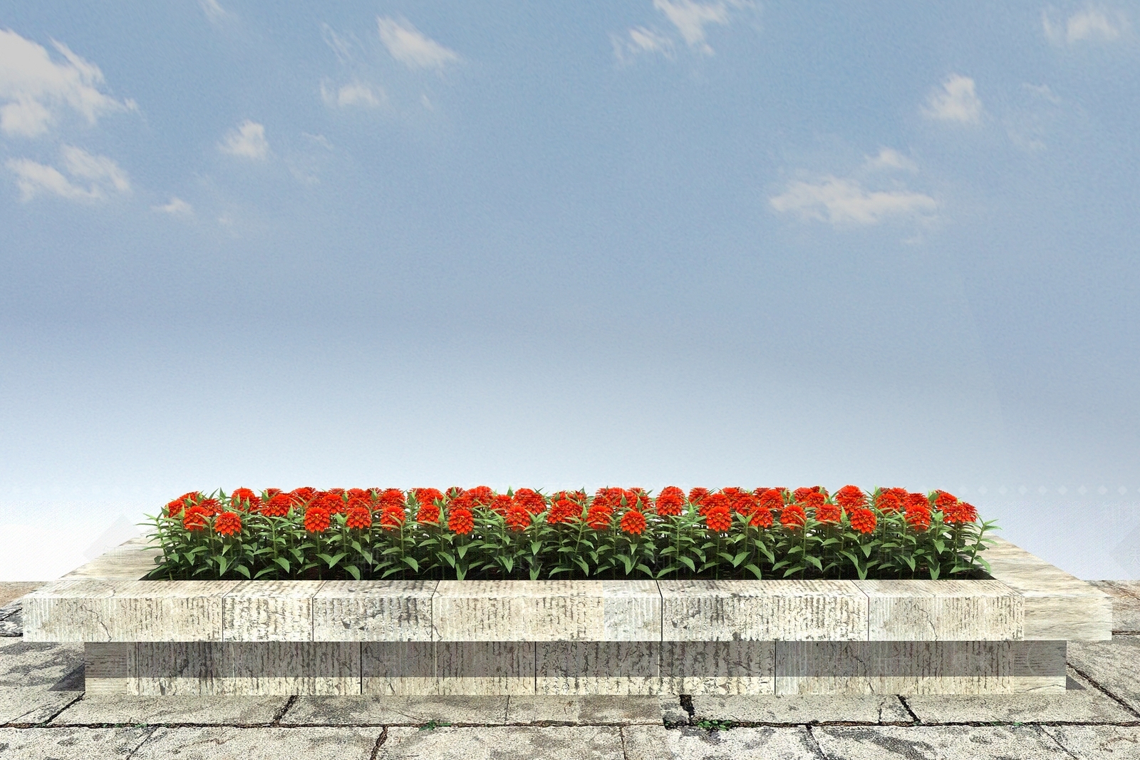 现代花坛花钵3D模型下载【ID:1100378741】