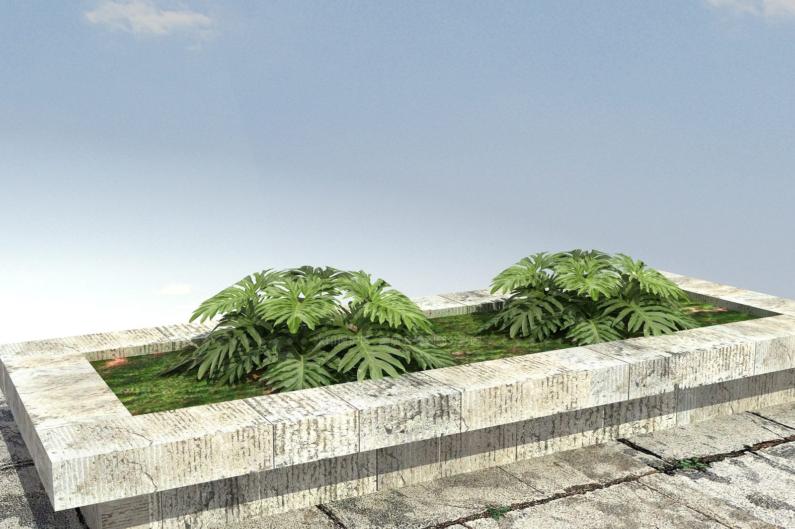 现代花坛花钵3D模型下载【ID:1100378867】