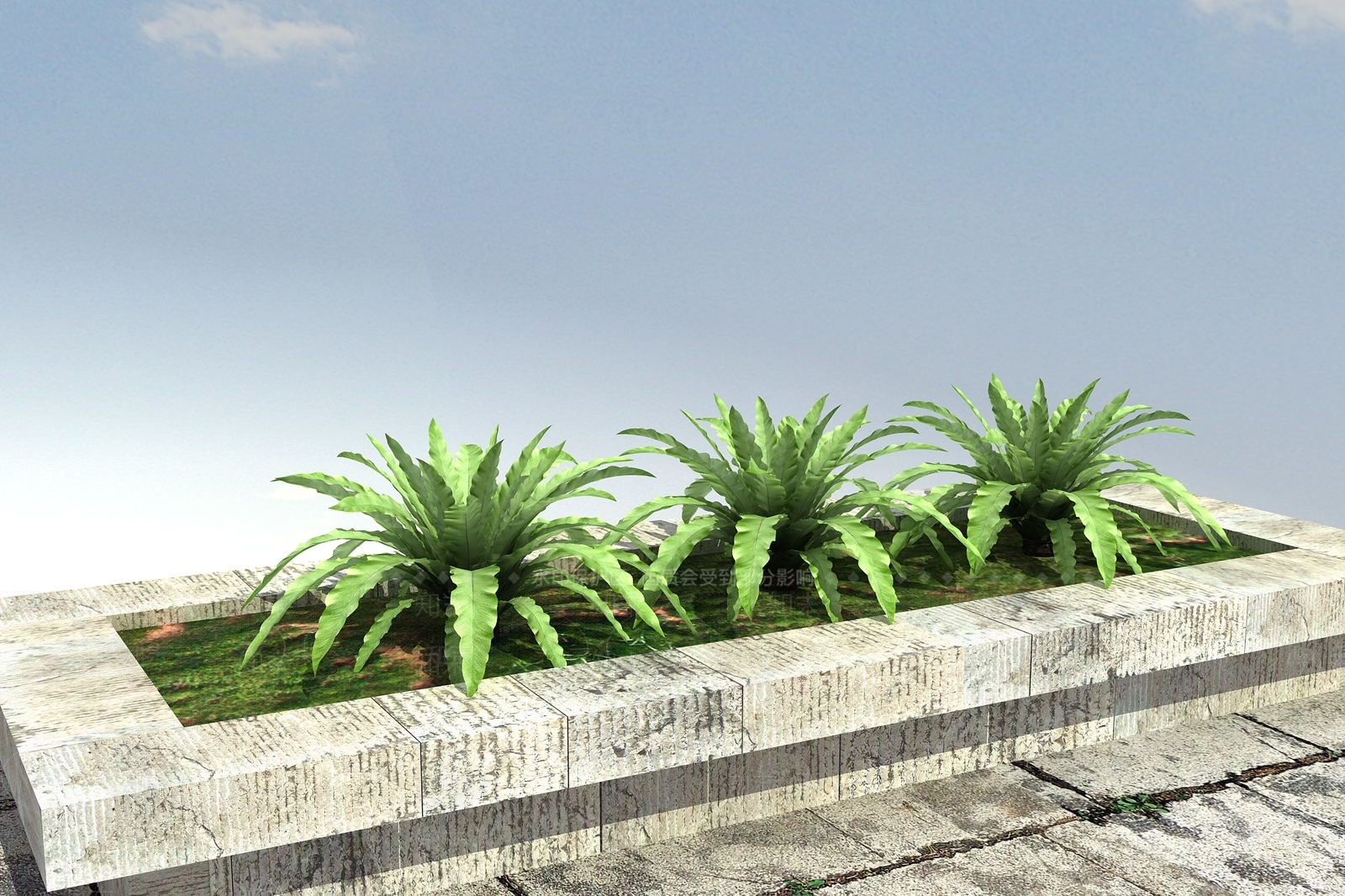 现代花坛花钵3D模型下载【ID:1100379276】