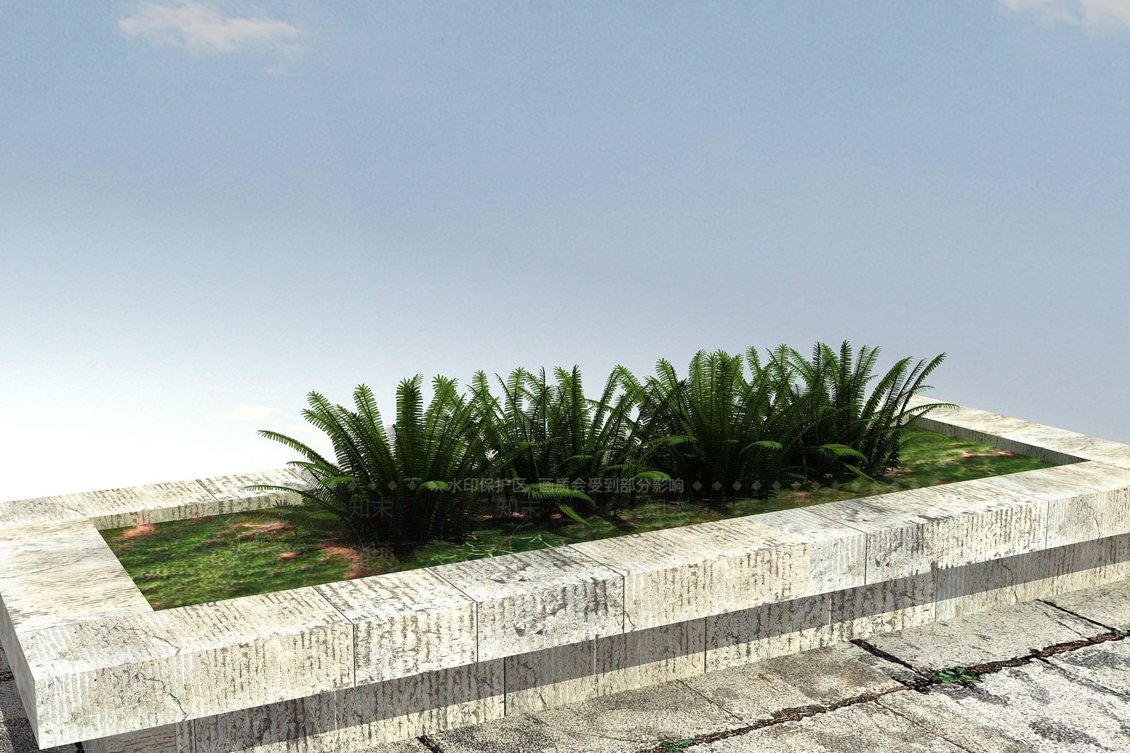 现代花坛花钵3D模型下载【ID:1100379351】