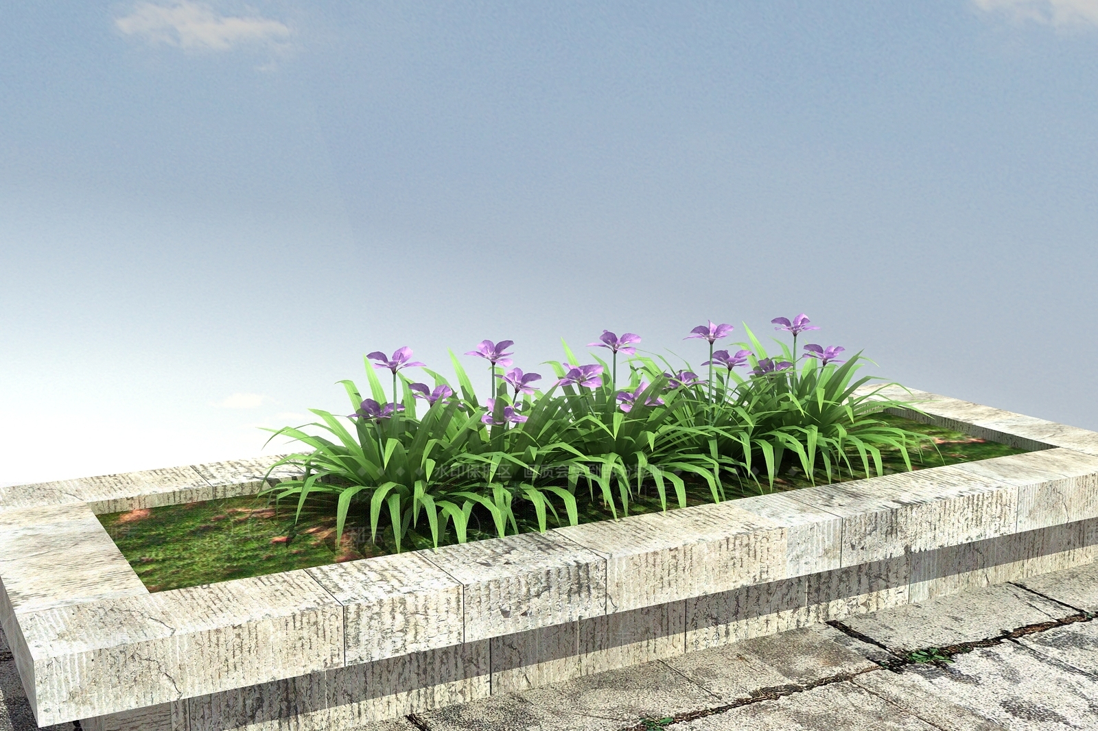 现代花坛花钵3D模型下载【ID:1100379461】