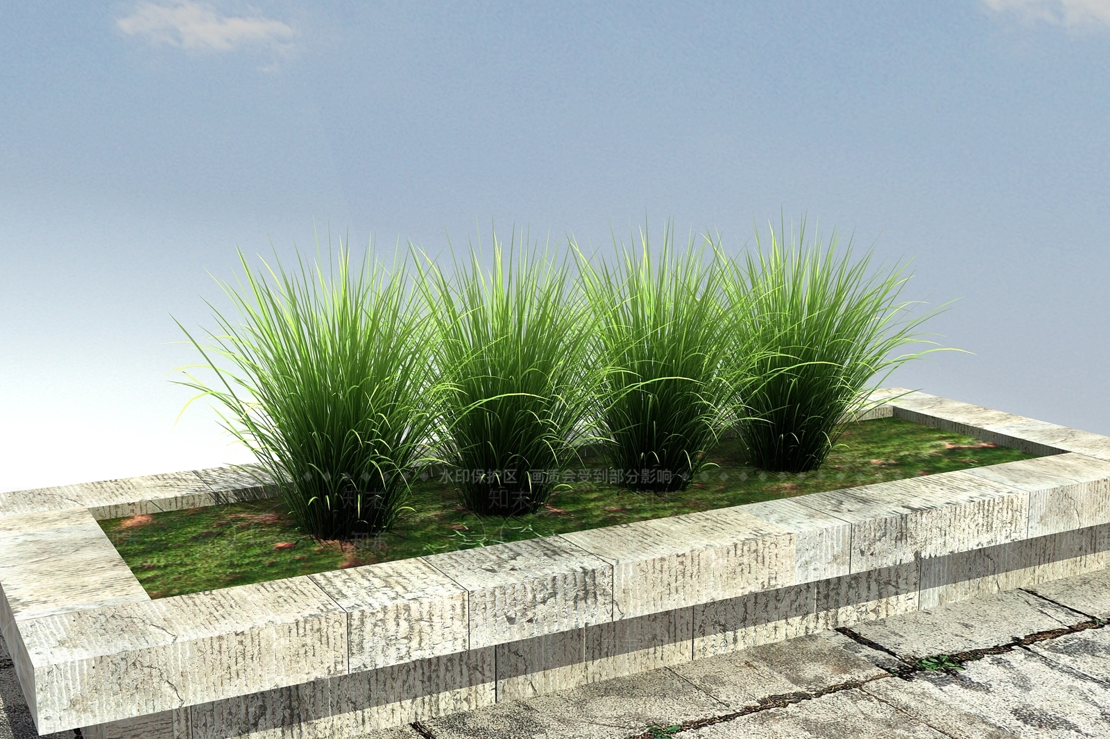 现代花坛花钵3D模型下载【ID:1100379426】
