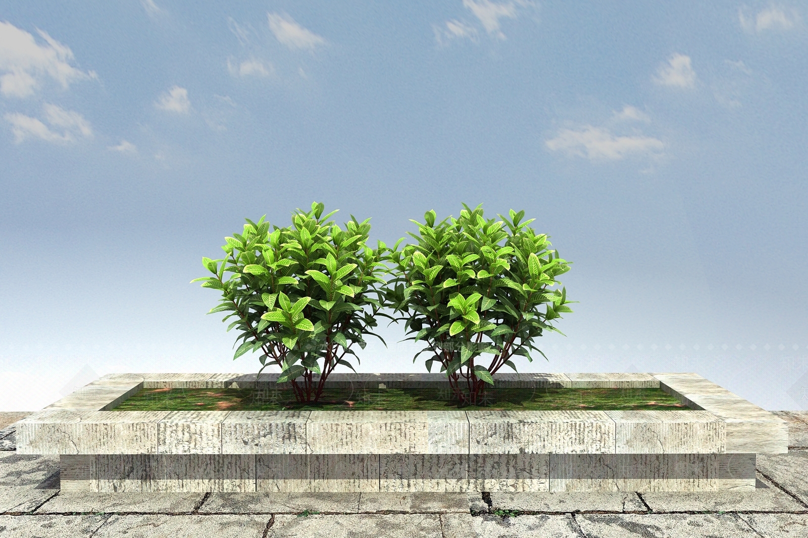 现代花坛3D模型下载【ID:1100380563】