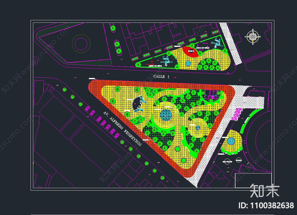 欧洲城市公园施工图下载【ID:1100382638】