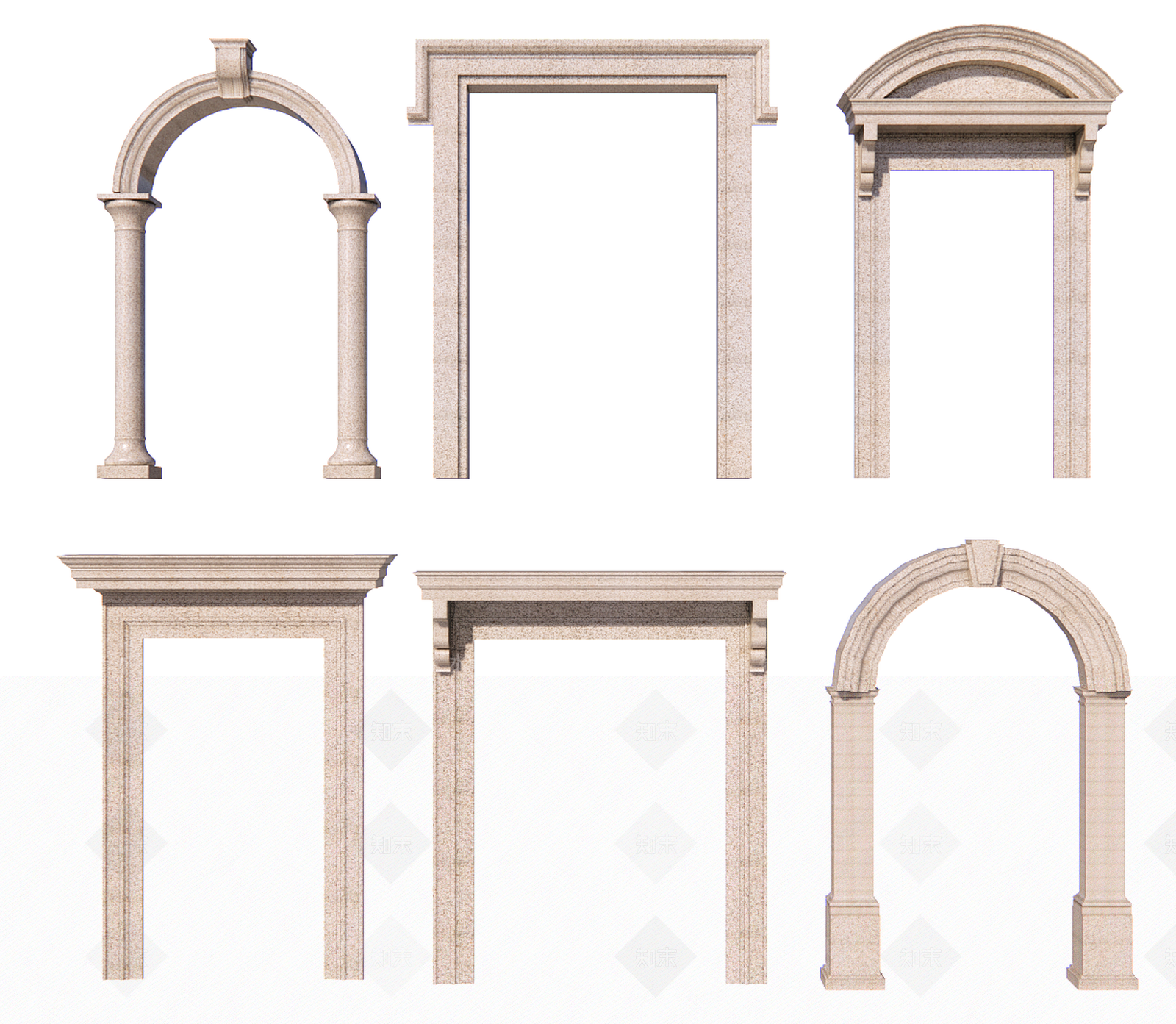 欧式构件SU模型下载【ID:1100384787】