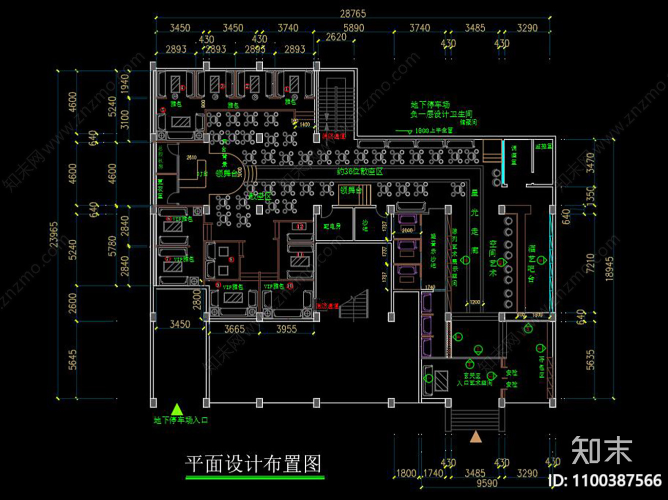 休闲会所cad施工图下载【ID:1100387566】