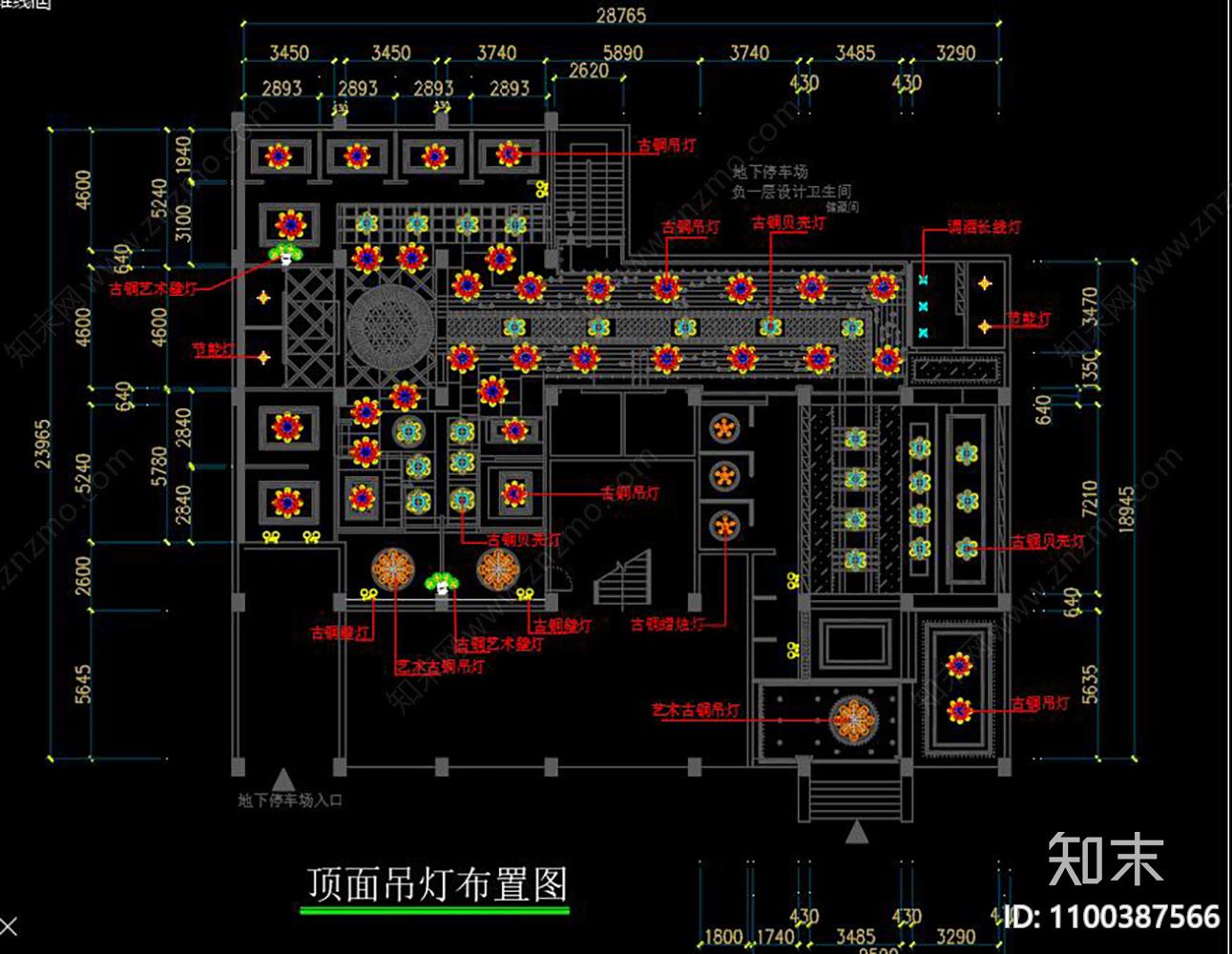 休闲会所cad施工图下载【ID:1100387566】