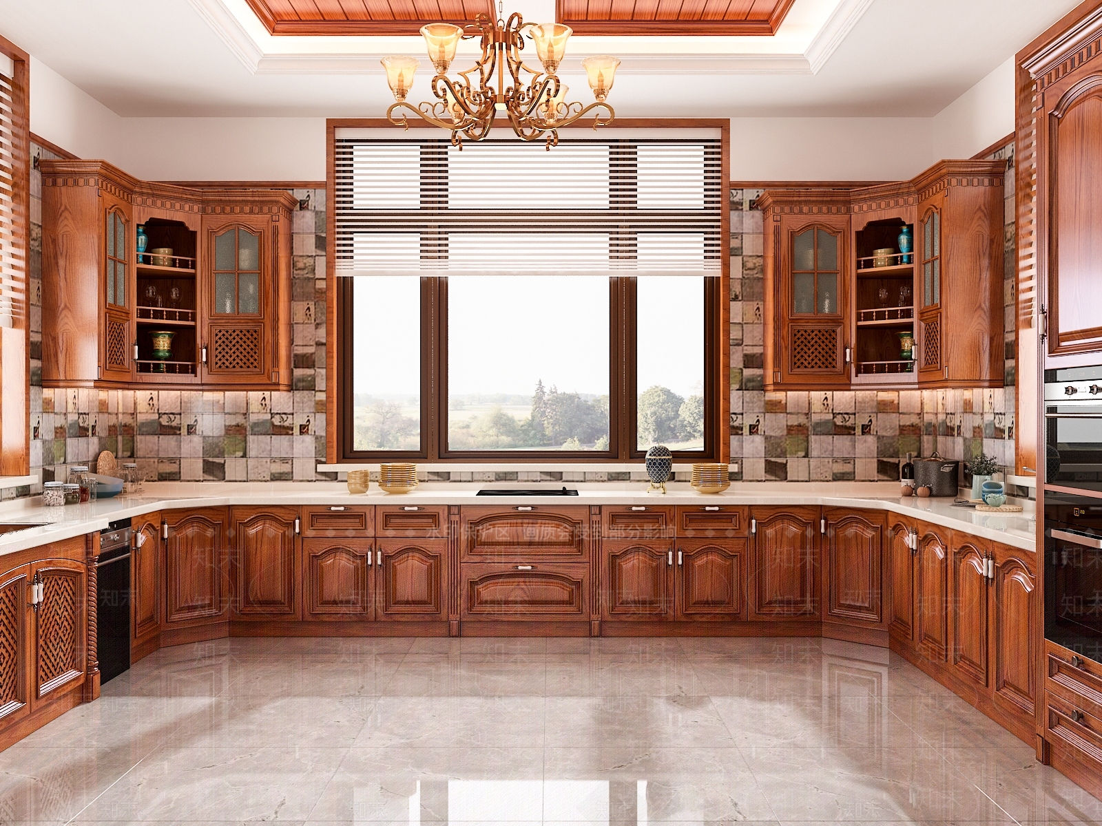 欧式古典家居厨房3D模型下载【ID:1100489220】