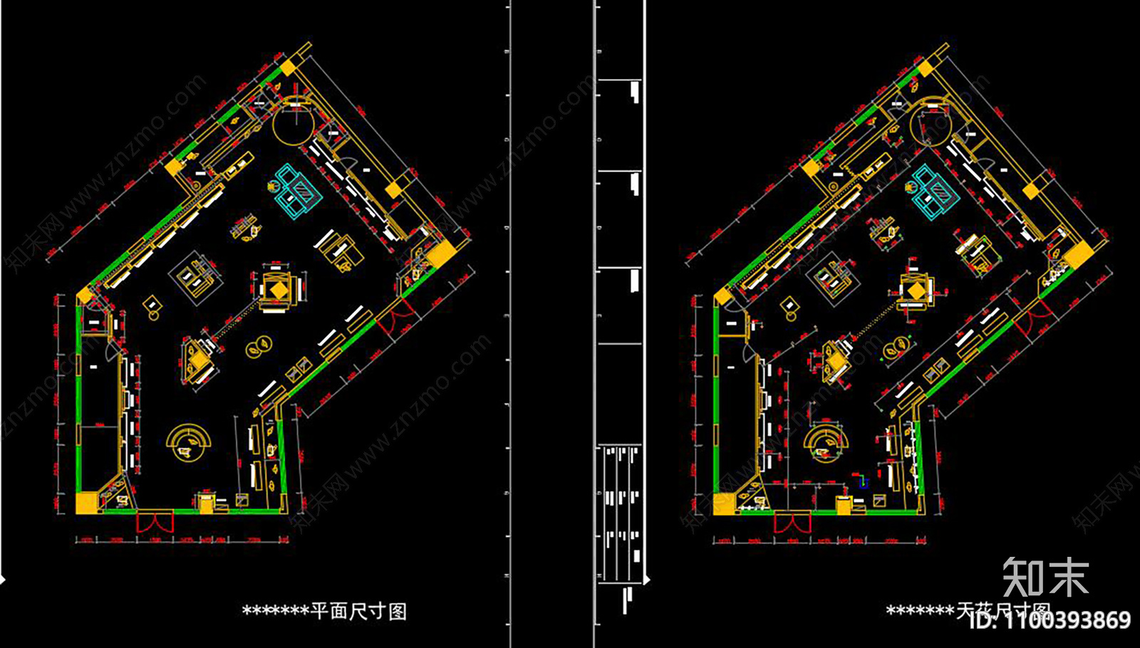某大型卖场cad施工图下载【ID:1100393869】