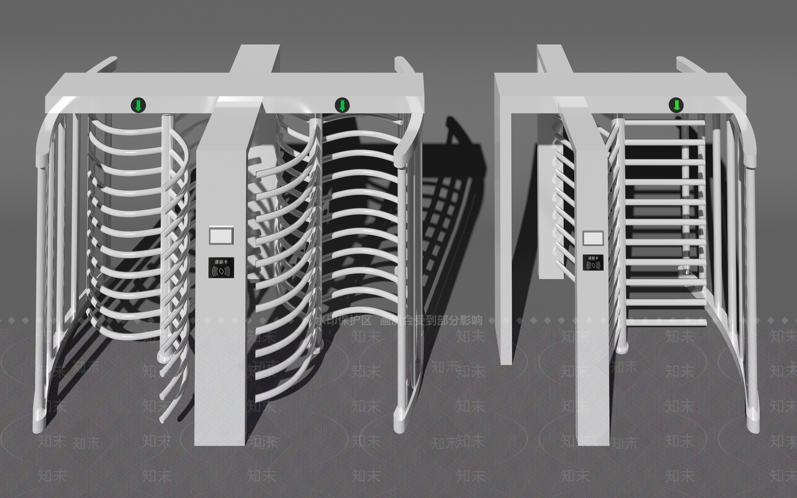 现代安检门3D模型下载【ID:1100395098】