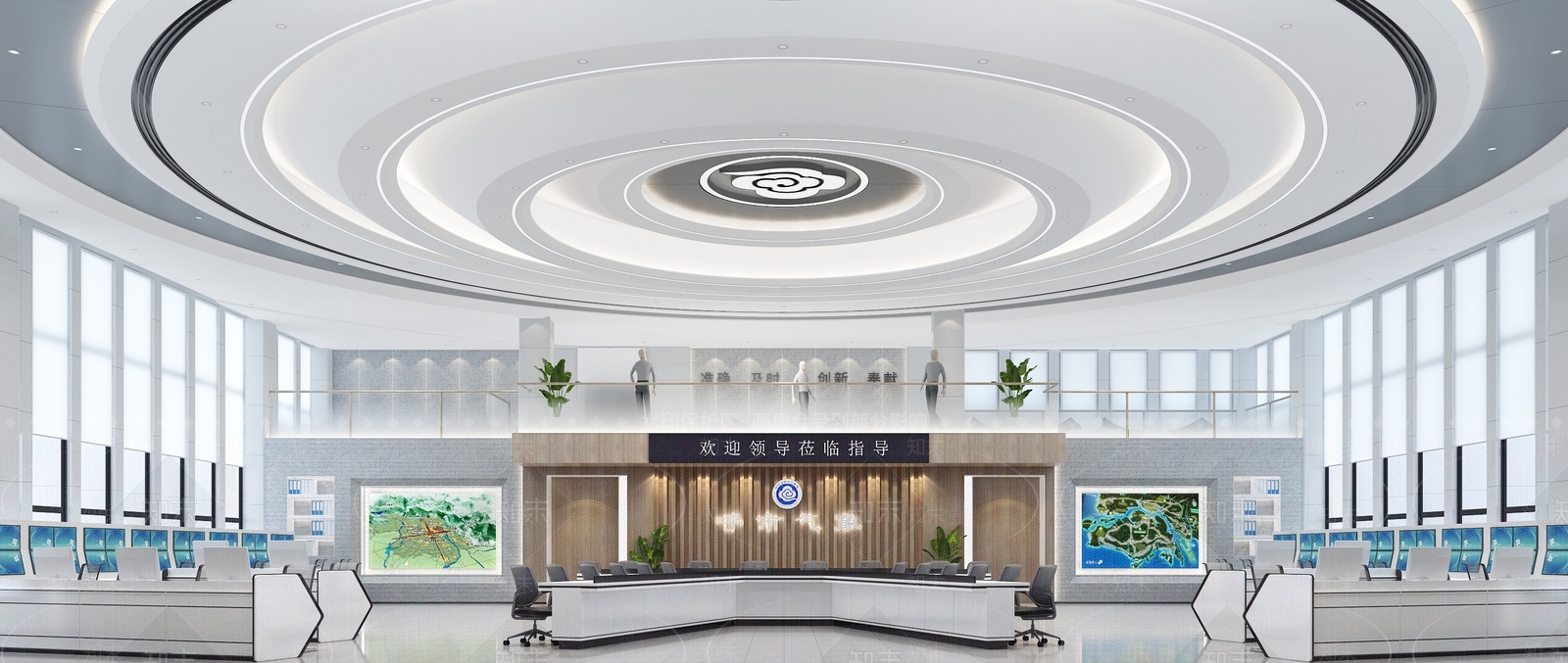 现代气象局指挥控制室3D模型下载【ID:1100396887】