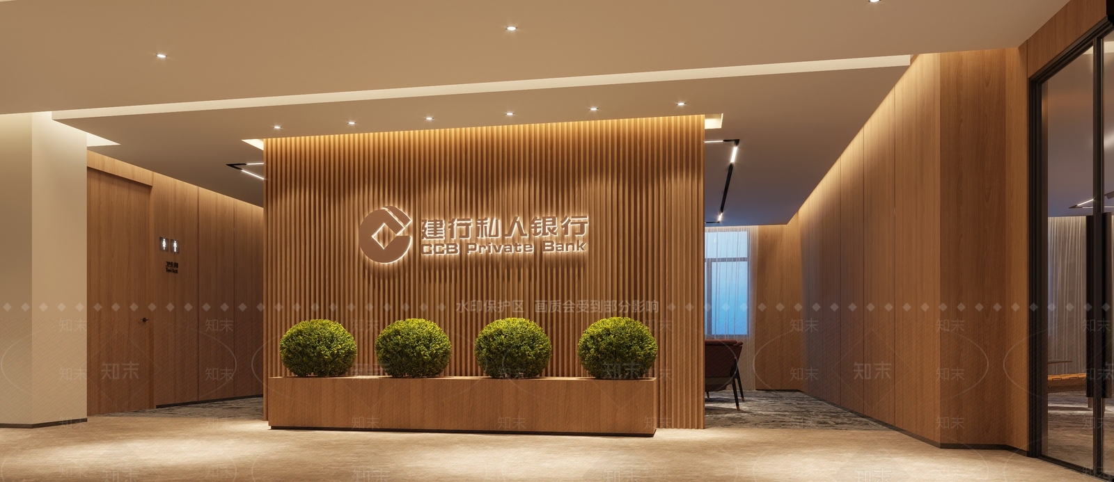 现代私人银行大厅3D模型下载【ID:1100401742】