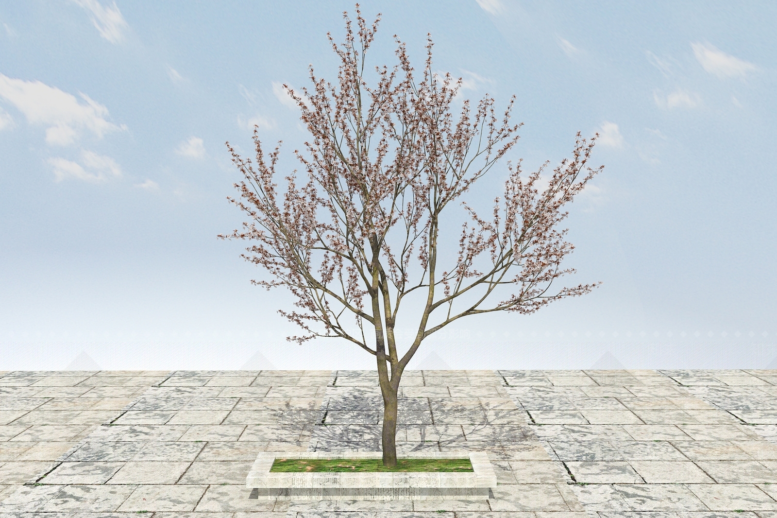 现代桃花树3D模型下载【ID:1100402773】