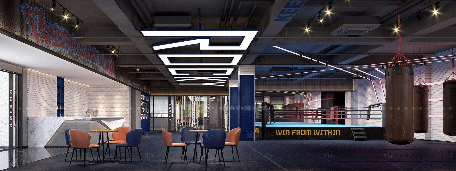 现代拳击馆3D模型下载【ID:1100408892】