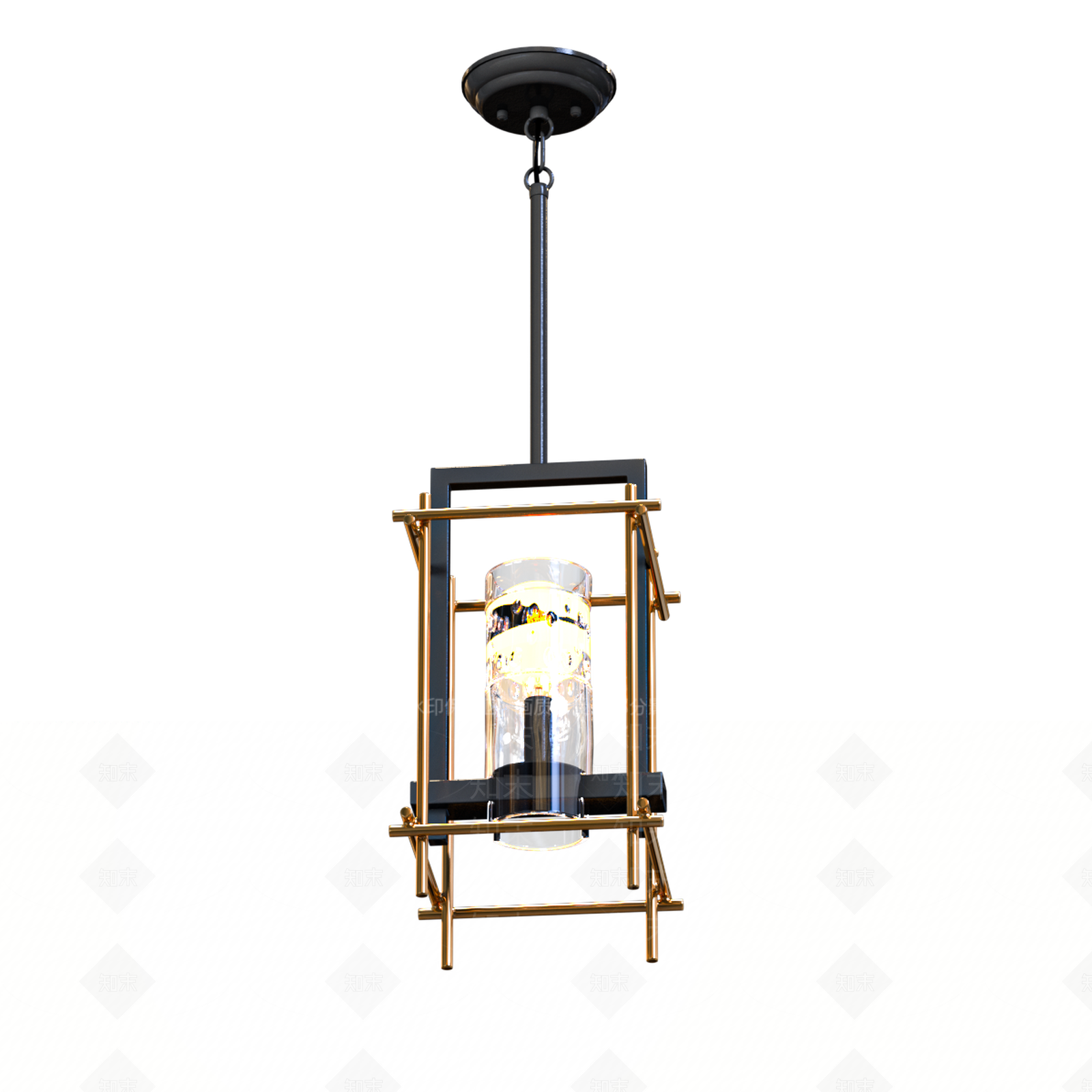 现代过道吊灯3D模型下载【ID:1100409783】