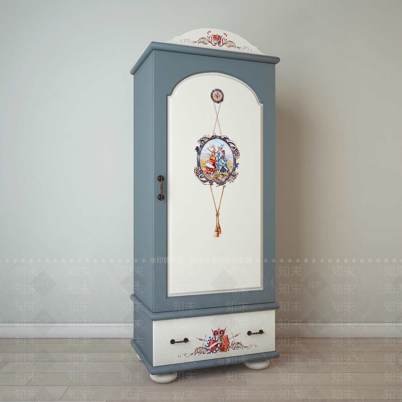 现代儿童房衣柜3D模型下载【ID:1100414908】