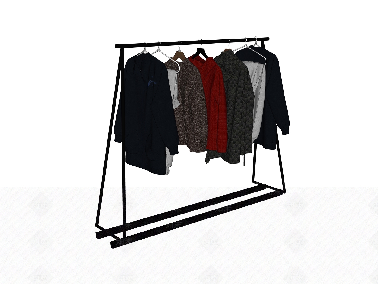 现代服装展架SU模型下载【ID:1100416603】