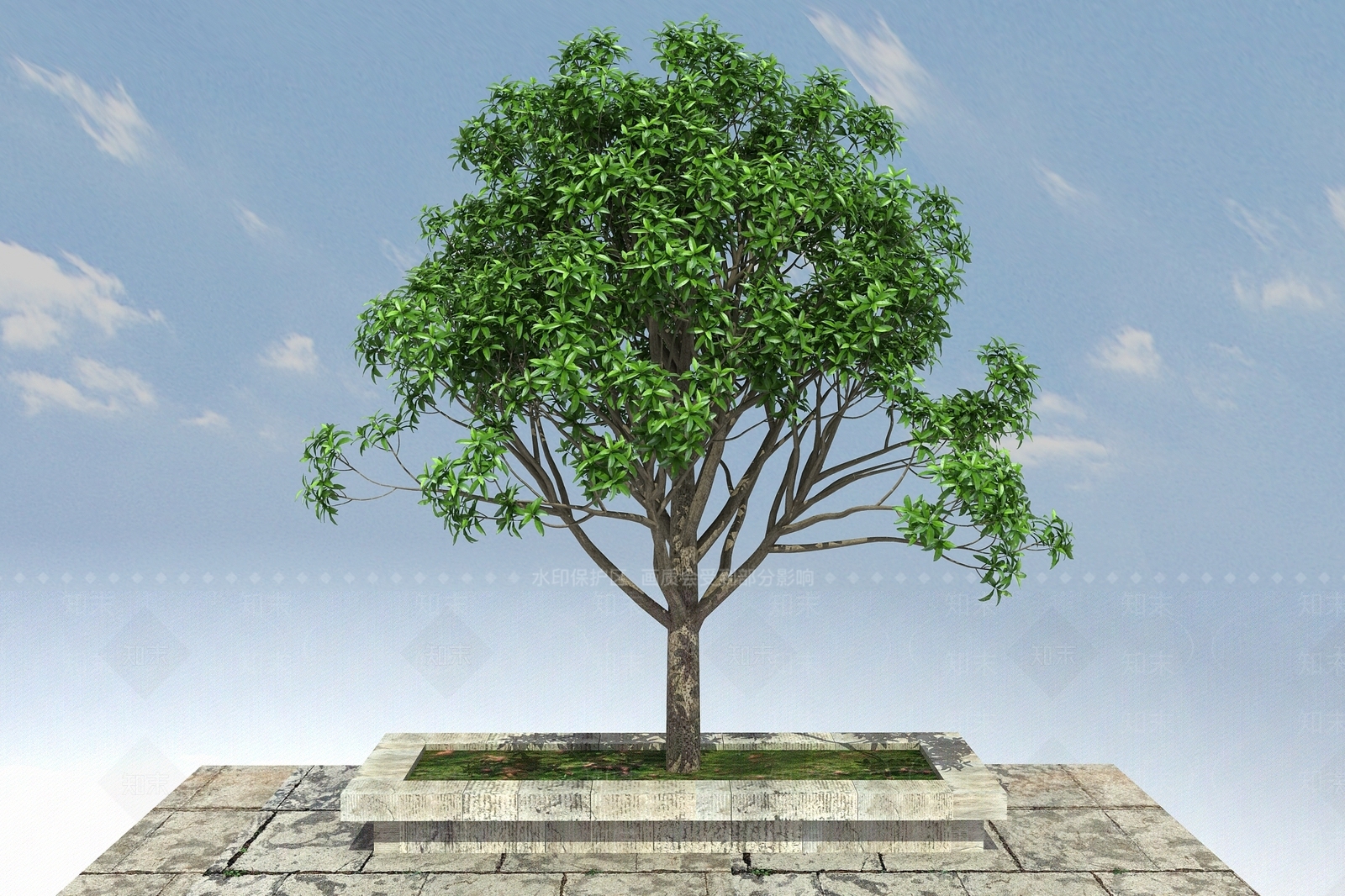 现代树木3D模型下载【ID:1100424322】