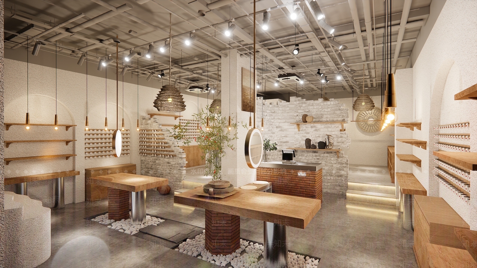 侘寂风珠宝饰品店SU模型下载【ID:1100425027】