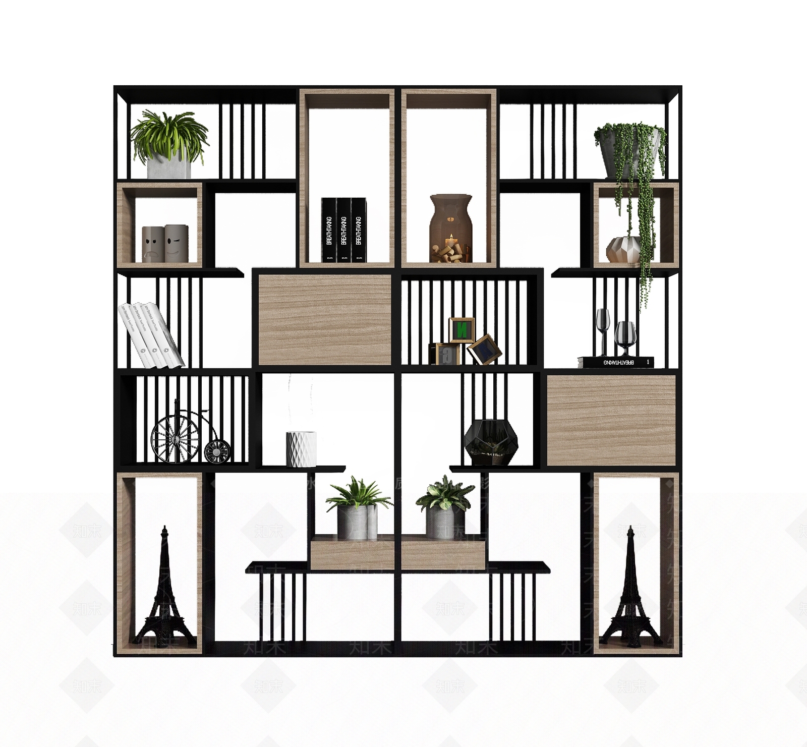 工业风隔断3D模型下载【ID:1100426433】