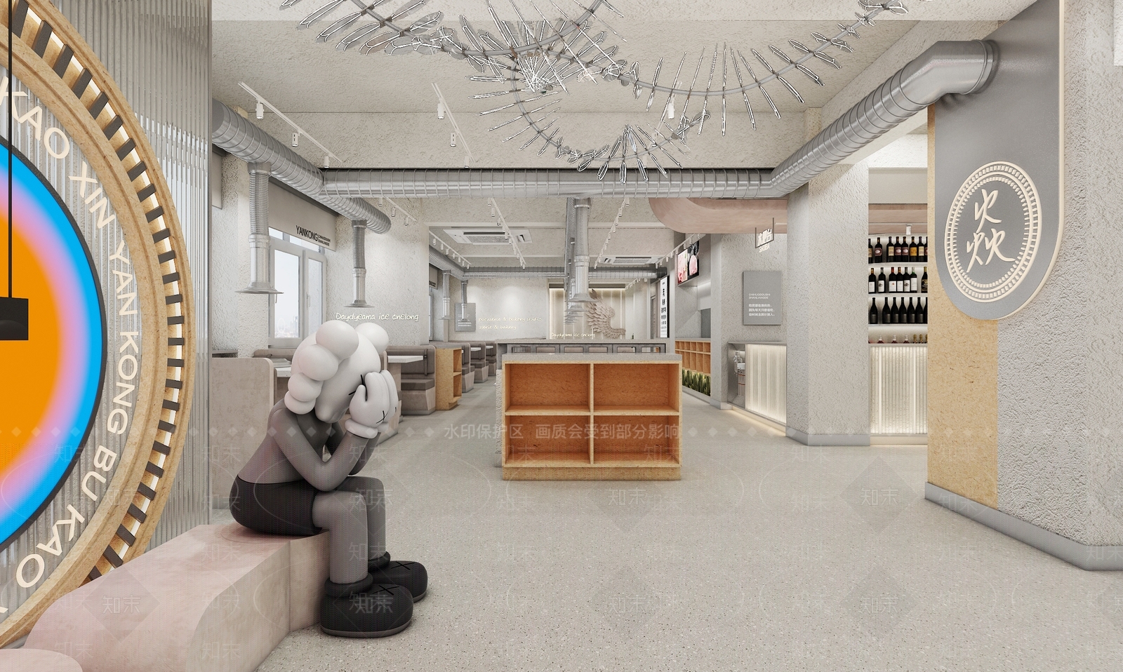 现代寨叙风烤肉店3D模型下载【ID:1100430390】