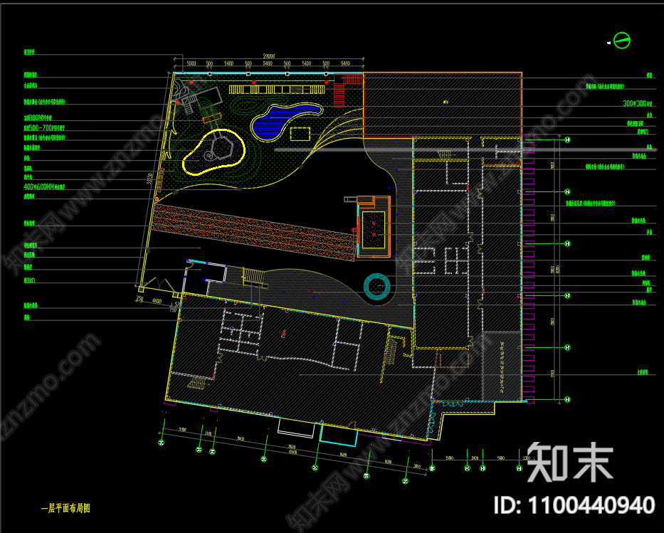 幼儿园绿化cad施工图下载【ID:1100440940】