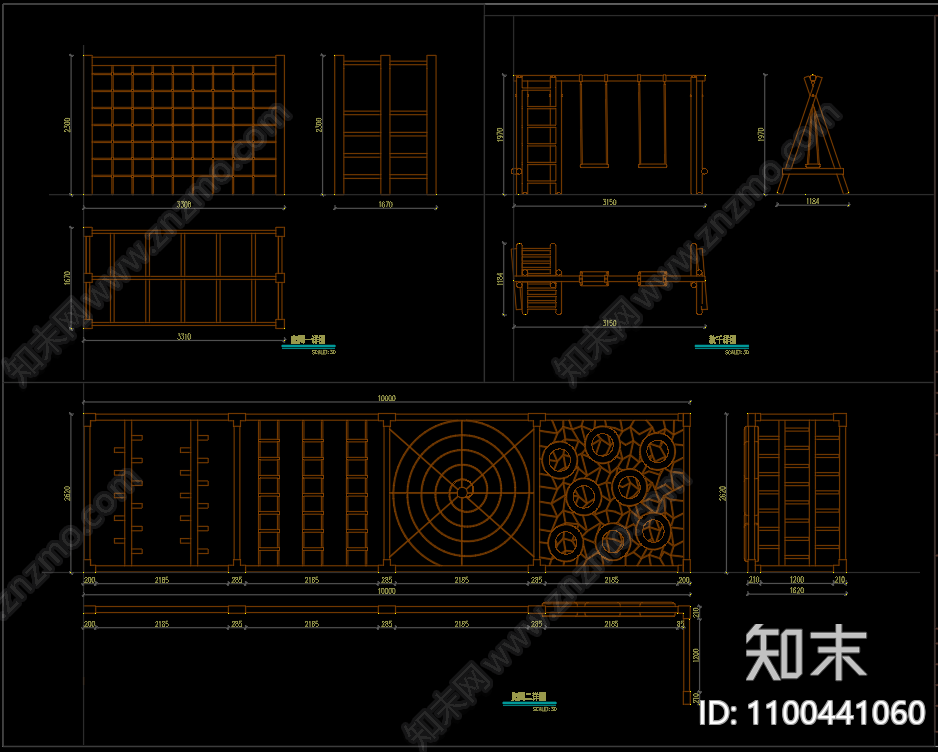 来凤县民族幼儿园室外cad施工图下载【ID:1100441060】