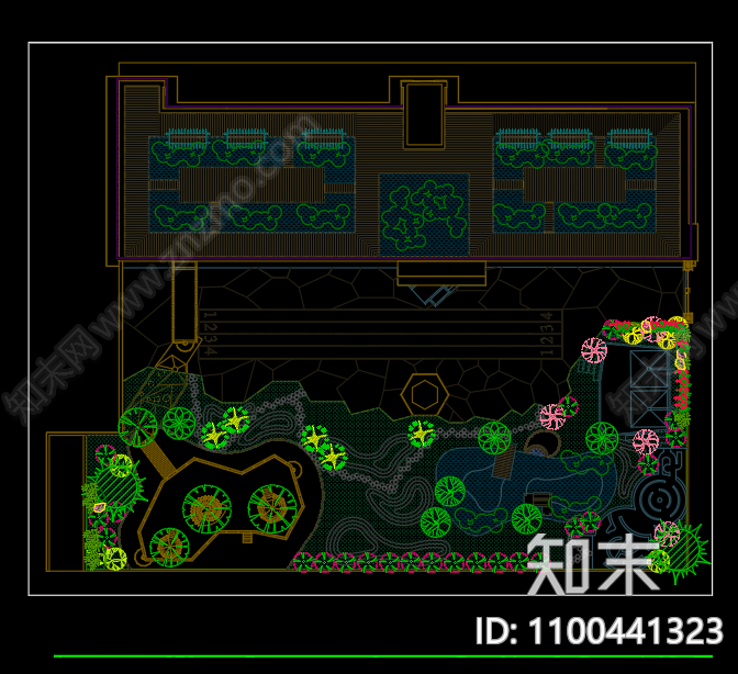 幼儿园托育中心室外cad施工图下载【ID:1100441323】