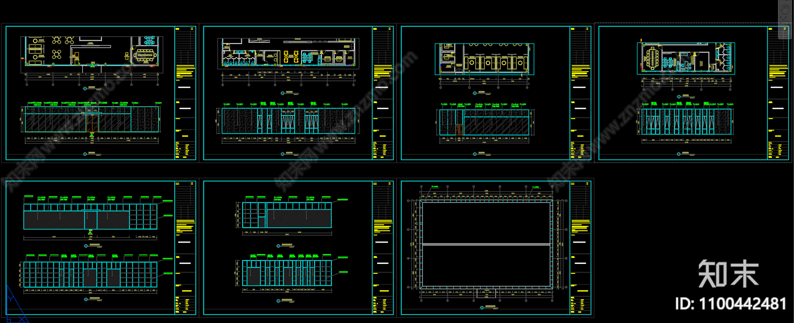 售楼中心施工图下载【ID:1100442481】